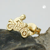 Stecker 6x8mm Motorradfahrer 9Kt GOLD
