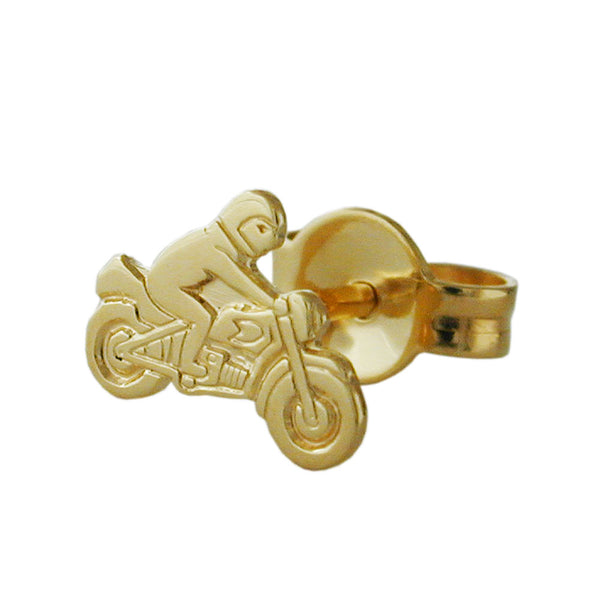 Stecker 6x8mm Motorradfahrer 9Kt GOLD