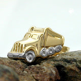Stecker 7x11mm Truck bicolor 1 Stück 9Kt GOLD