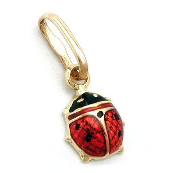Anhänger, Marienkäfer 8x5mm, 9Kt GOLD