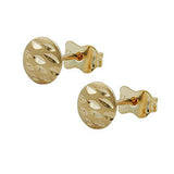 Stecker, matt, diamantiert 9Kt GOLD