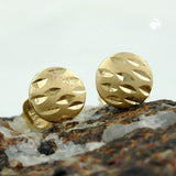 Stecker, matt, diamantiert 9Kt GOLD