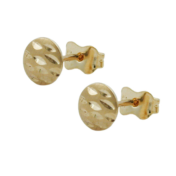 Stecker, matt, diamantiert 9Kt GOLD