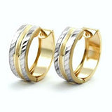 Creole, diamantiert, bicolor, 9Kt GOLD