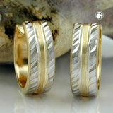 Creole, diamantiert, bicolor, 9Kt GOLD