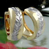 Creole, diamantiert, bicolor, 9Kt GOLD