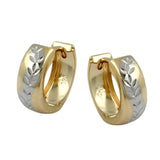 Creole, diamantiert, bicolor, 9Kt GOLD