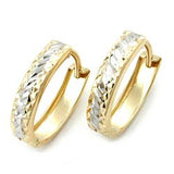 Creole, diamantiert, bicolor, 9Kt GOLD