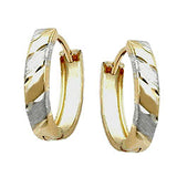 Creole, bicolor, diamantiert, 9Kt GOLD