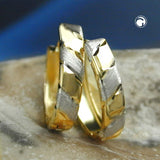 Creole, bicolor, diamantiert, 9Kt GOLD