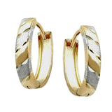 Creole, bicolor, diamantiert, 9Kt GOLD