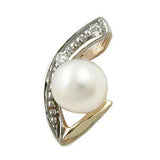 Anhänger, bicolor mit Zirkonia 9Kt GOLD