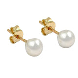 Stecker ca. 6mm Süßwasserzuchtperle 9Kt GOLD