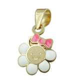 Anhänger, Blume mit Gesicht, 9Kt GOLD