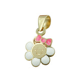 Anhänger, Blume mit Gesicht, 9Kt GOLD