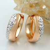 Creole, bicolor glänzend, 9Kt Rotgold