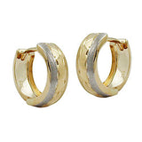 Creole, bicolor diamantiert 9Kt GOLD