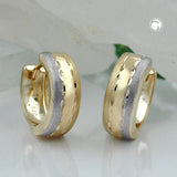 Creole, bicolor diamantiert 9Kt GOLD