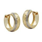 Creole, bicolor diamantiert 9Kt GOLD