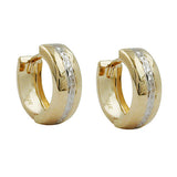 Creole, bicolor diamantiert 9Kt GOLD