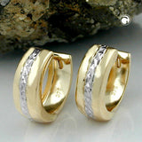 Creole, bicolor diamantiert 9Kt GOLD