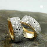 Creole, bicolor, diamantiert, 9Kt GOLD
