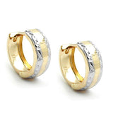 Creole, bicolor, diamantiert, 9Kt GOLD