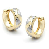 Creole, bicolor, diamantiert, 9Kt GOLD