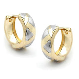Creole, bicolor, diamantiert, 9Kt GOLD