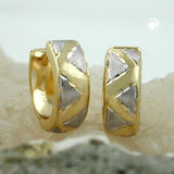 Creole, bicolor, diamantiert, 9Kt GOLD