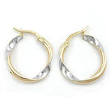 Creole, bicolor rhodiniert, 9Kt GOLD