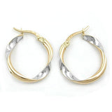 Creole, bicolor rhodiniert, 9Kt GOLD