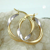 Creole, bicolor rhodiniert, 9Kt GOLD