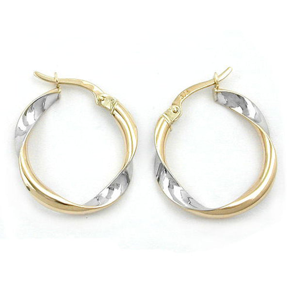 Creole, bicolor rhodiniert, 9Kt GOLD