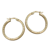 Creole, matt-glzd diamantiert, 9Kt GOLD