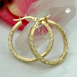 Creole, matt-glzd diamantiert, 9Kt GOLD