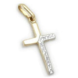 Anhänger, Kreuz bicolor, 9Kt GOLD