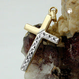Anhänger, Kreuz bicolor, 9Kt GOLD
