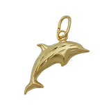 Anhänger, Delfin matt, 8Kt GOLD