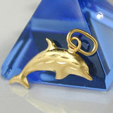 Anhänger, Delfin matt, 8Kt GOLD