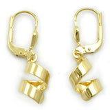 Brisur, kurze Spirale glänzend, 8Kt GOLD