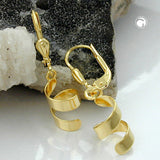 Brisur, kurze Spirale glänzend, 8Kt GOLD