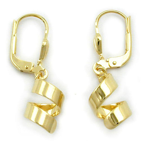 Brisur, kurze Spirale glänzend, 8Kt GOLD