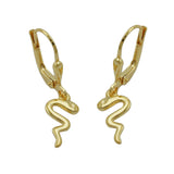 Ohrbrisur Ohrhänger Ohrringe 25x7mm Schlange glänzend 8Kt GOLD