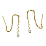Durchzieher 59x2mm Welle mit Zirkonia 8Kt GOLD