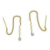 Durchzieher 59x2mm Welle mit Zirkonia 8Kt GOLD