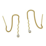 Durchzieher 59x2mm Welle mit Zirkonia 8Kt GOLD