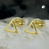 Stecker, Dreieck offen, 8Kt GOLD