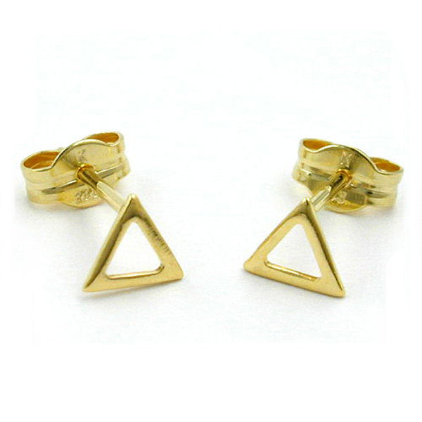 Stecker, Dreieck offen, 8Kt GOLD