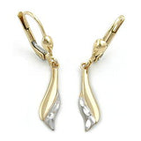 Brisur, bicolor gemustert, 9Kt GOLD